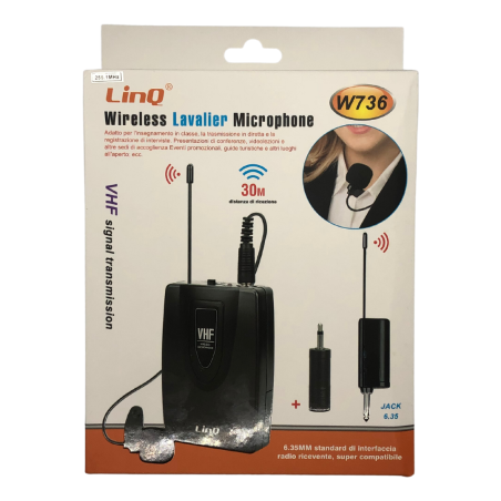 Microphone sans fil Wireless Lavalier Microphone LinQ W736 — LinQ · Smarty Paris 18e